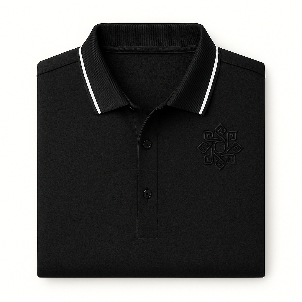 BLACK LUXURY LONG SLEEVE POLO – PRODUCT DESCRIPTION
