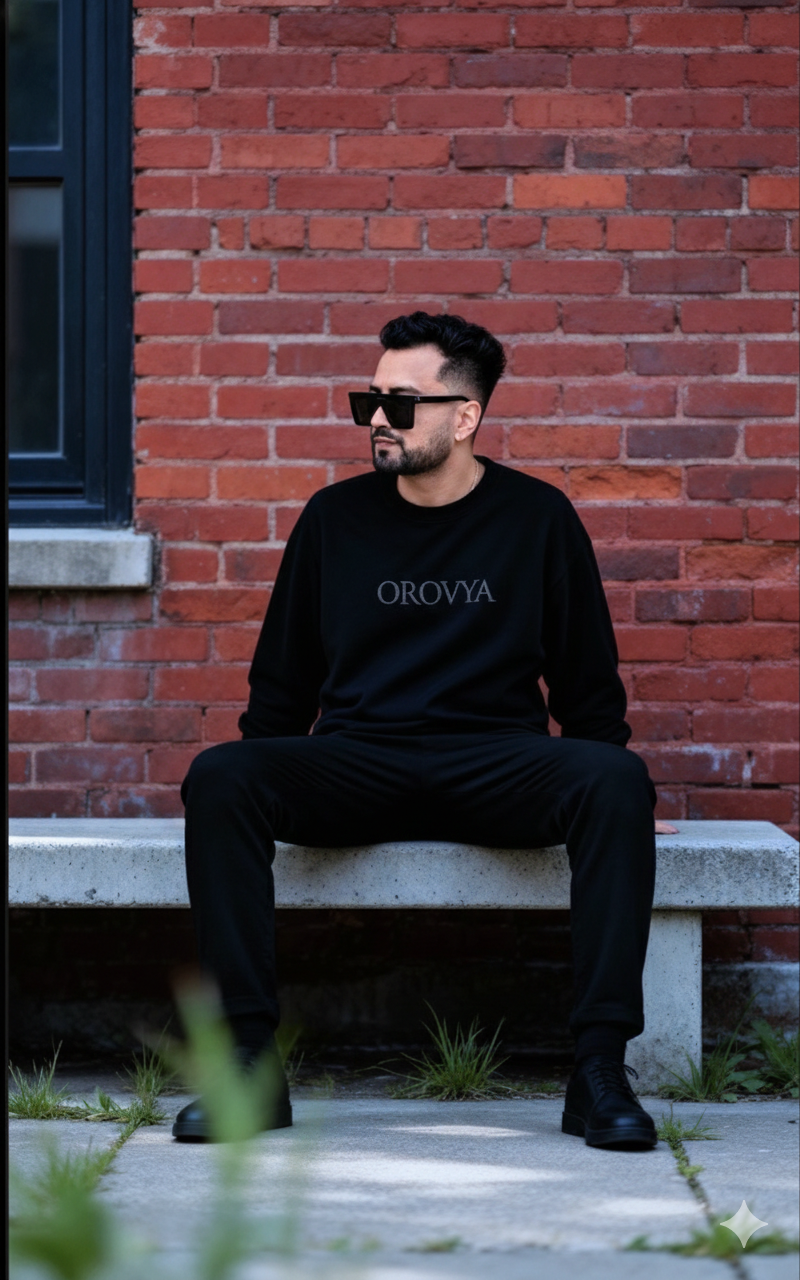 Signature Crewneck Sweatshirt – Black