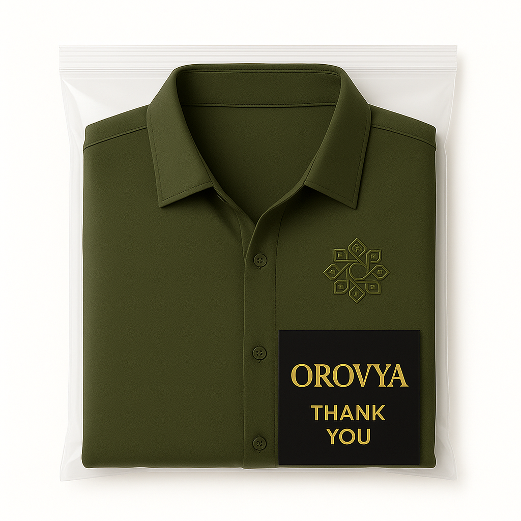 OROVYA Premium Stretch Shirt – Olive Green