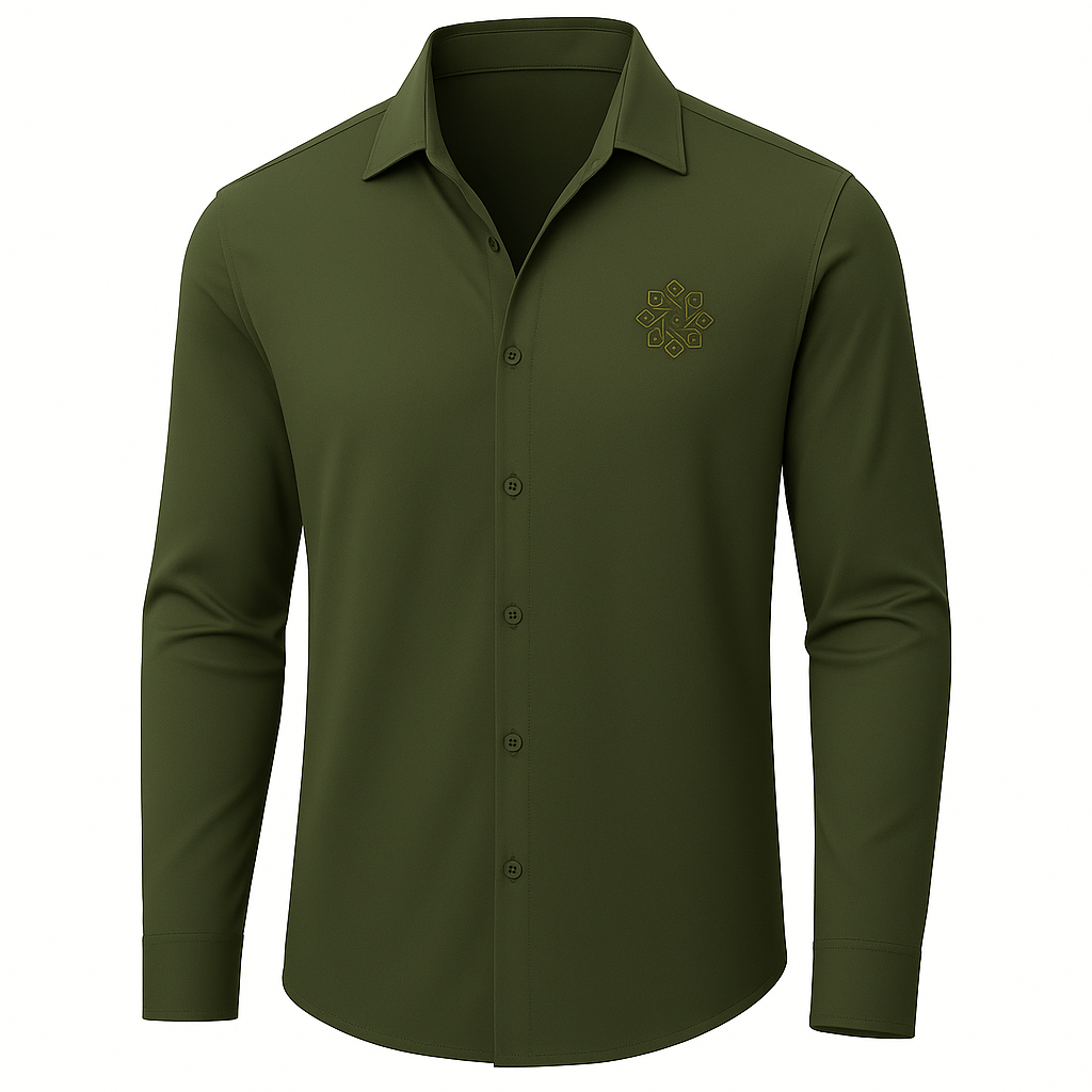 OROVYA Premium Stretch Shirt – Olive Green