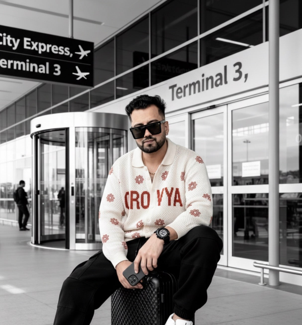 OROVYA Signature Knit Polo Cardigan